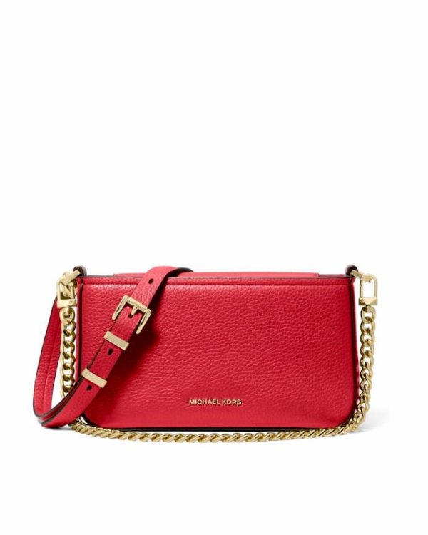 Crossbody Michael Kors Small Bryant Convertible Pouchette Red: imagen 1