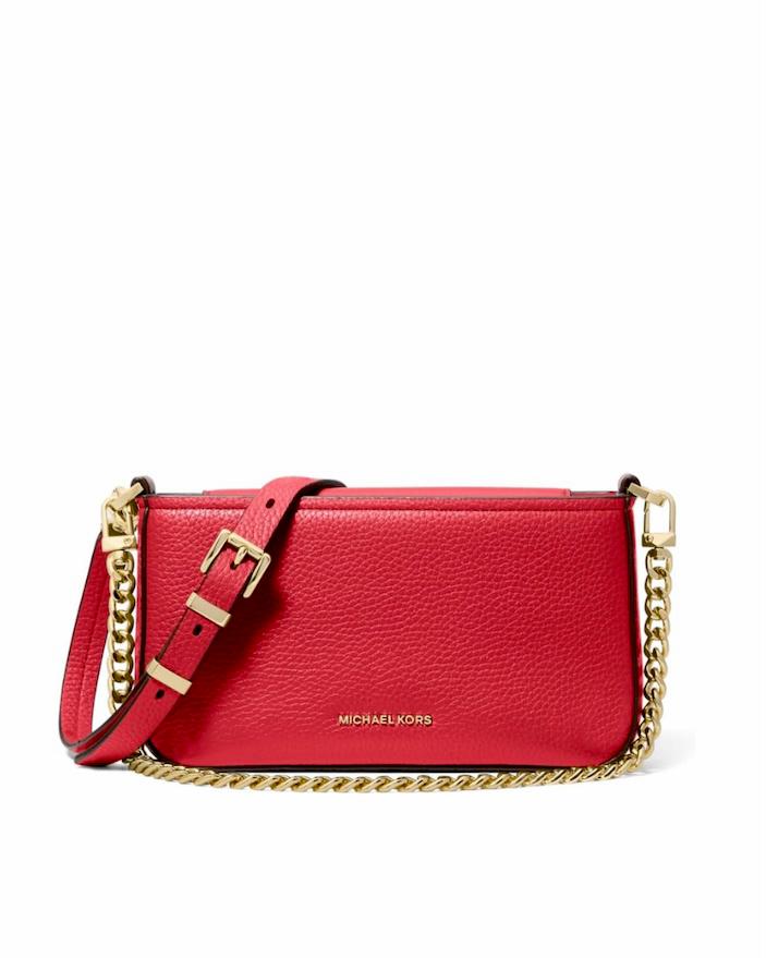 Crossbody Michael Kors Small Bryant Convertible Pouchette Red