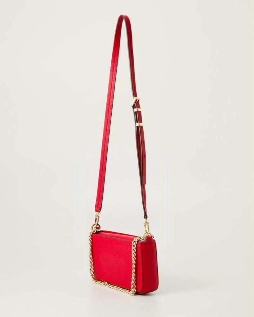 Crossbody Michael Kors Small Bryant Convertible Pouchette Red