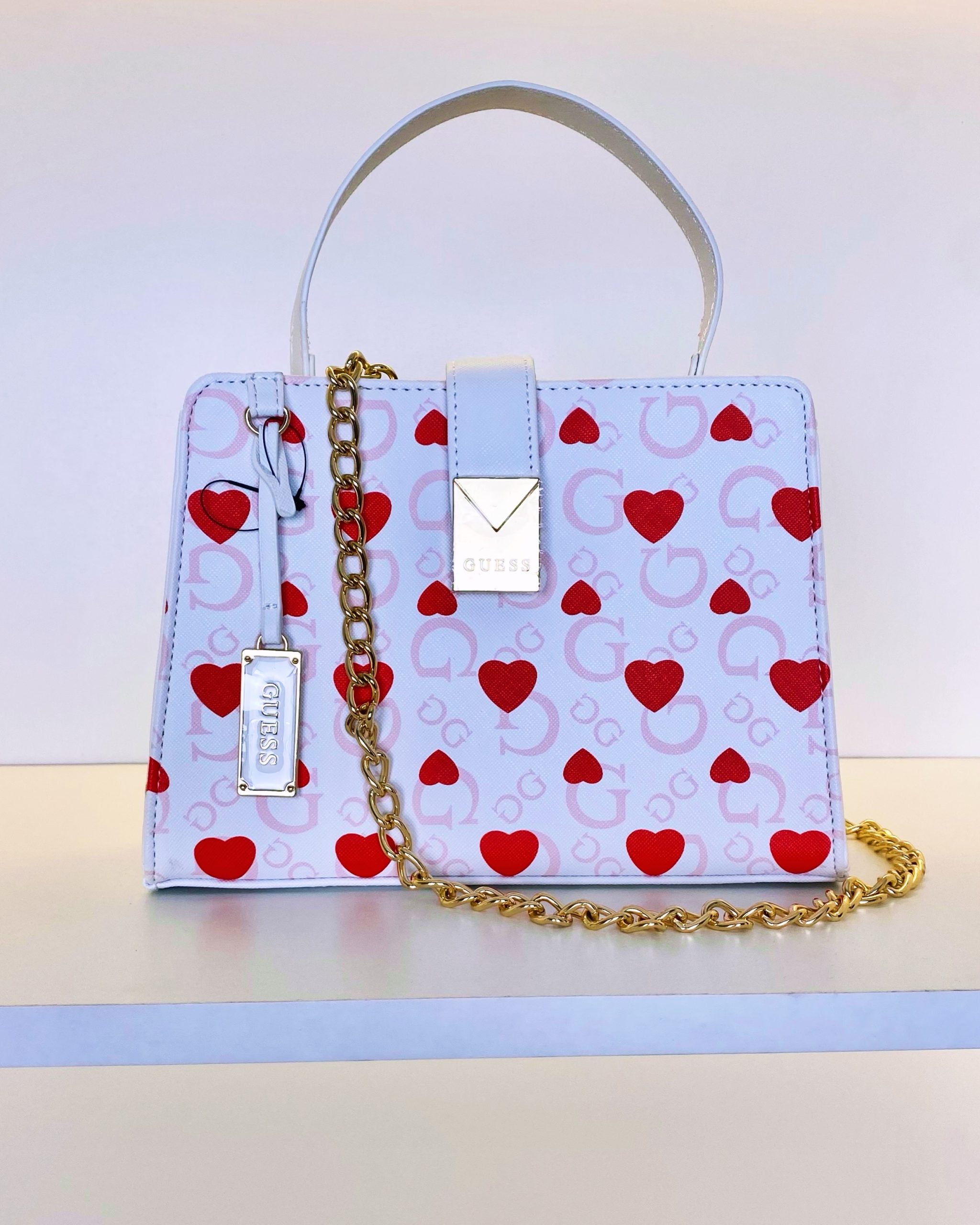 Cartera Guess Hearts Top Handle con Cadena Desmontable: imagen 1