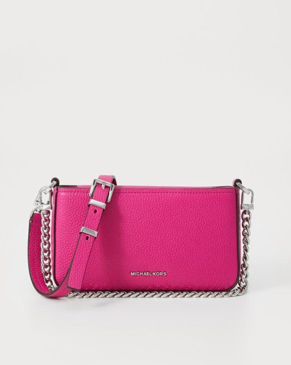 Crossbody Michael Kors Small Bryant Convertible Pouchette Fuchsia: imagen 2