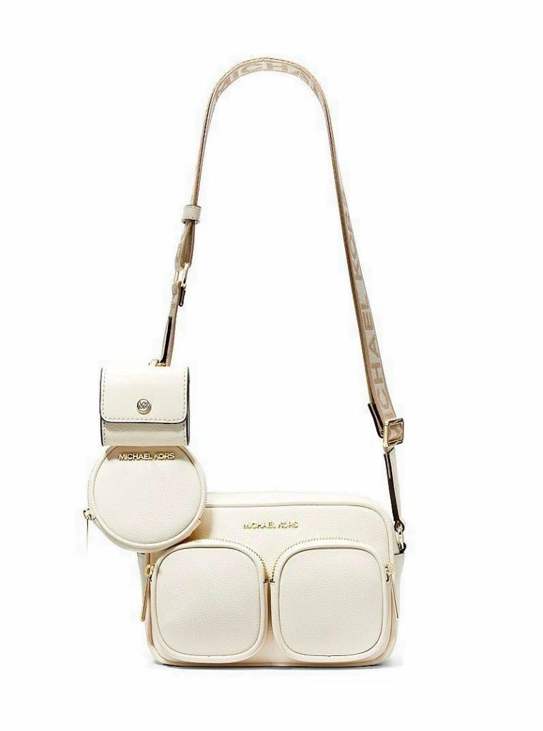 Crossbody Michael Kors Jet Set Medium, cuero, con estuche para Apple Airpods Pro® y monedero